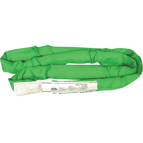 &eacute;lingues rondes, Vert, 2" la x 4' lo, 6000 lb Charge verticale PB Rental Co. Ltd.