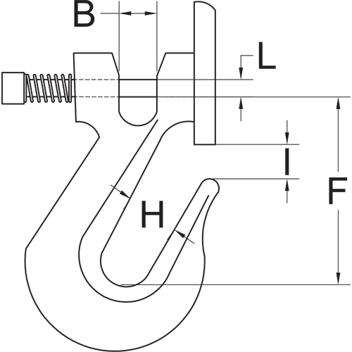 Clevis Grab Hook with Latch - Grade 70 PB Rental Co. Ltd.