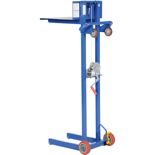 Platform Lift Stacker, Hand Winch Operated, 400 lbs. Capacity, 58" Max Lift PB Rental Co. Ltd.