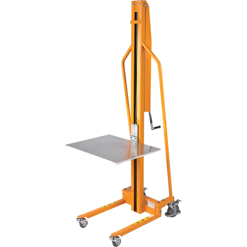 Empileur &agrave; plateforme, M&eacute;canisme Treuil manuel, Capacit&eacute; de 220 lb, Levage max de 58-1/2" PB Rental Co. Ltd.