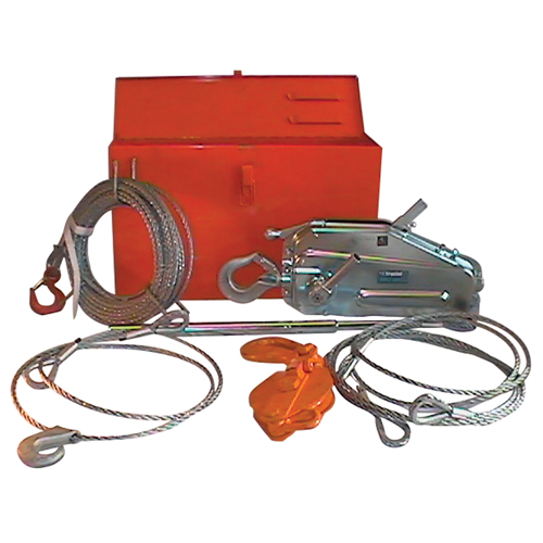 Tirfor&reg; Wire Rope Hoist TU17 Rescue Kit, 5/16" Wire Diameter, 2000  lbs. (1 tons) Capacity PB Rental Co. Ltd.