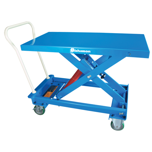 MobiLeveler&reg; Mobile Self-Levelling Scissor Lift Work Table, 27-3/5" L x 17-4/5" W, Steel, 220 lbs. Capacity PB Rental Co. Ltd.