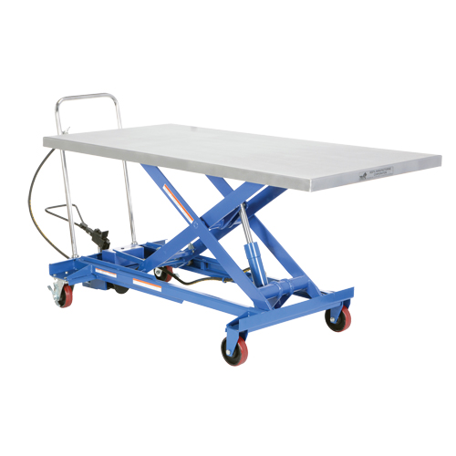 Pneumatic Hydraulic Scissor Lift Table, Steel, 63" L x 31-1/2" W, 1000 lbs. Cap. PB Rental Co. Ltd.