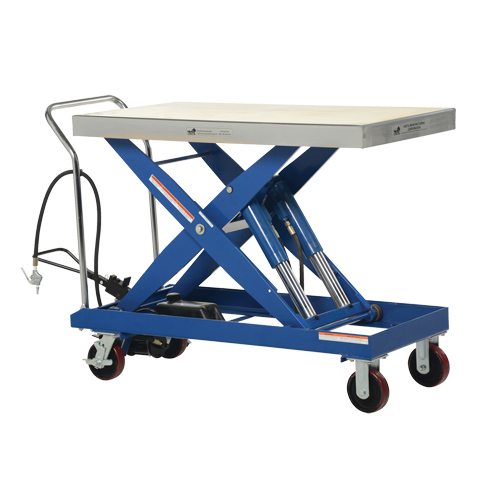 Pneumatic Hydraulic Scissor Lift Table, Steel, 47-1/2" L x 24" W, 2000 lbs. Cap. PB Rental Co. Ltd.