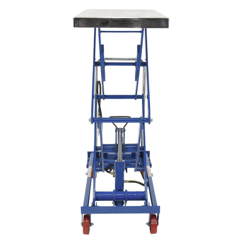 Pneumatic Hydraulic Scissor Lift Table, Steel, 35-1/2" L x 20" W, 800 lbs. Cap. PB Rental Co. Ltd.