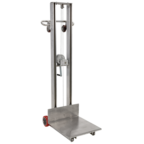 Platform Lift Stacker, Hand Winch Operated, 400 lbs. Capacity, 58" Max Lift PB Rental Co. Ltd.