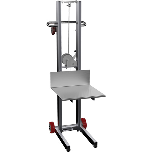 Platform Lift Stacker, Hand Winch Operated, 400 lbs. Capacity, 58" Max Lift PB Rental Co. Ltd.