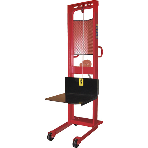Winch Stacker, Hand Winch Operated, 1000 lbs. Capacity, 70" Max Lift PB Rental Co. Ltd.