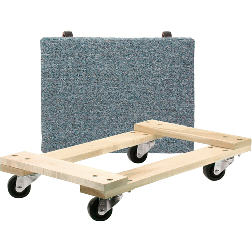 Wood Dollies - Medium-Duty, Polyolefin Wheels, 900 lbs. Capacity, 18" W x 24" D x 7" H PB Rental Co. Ltd.
