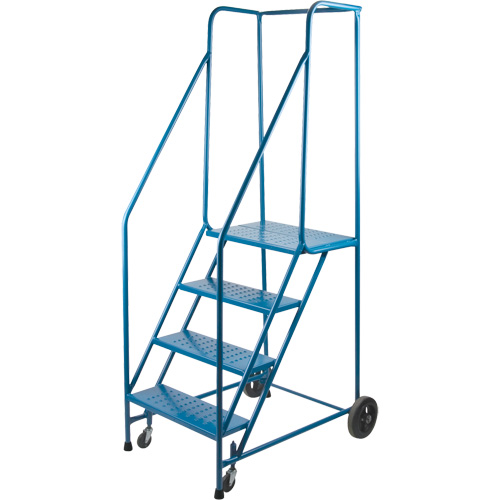 Escabeau roulant certifi&eacute; par la CSA, 4 marches, Largeur de la marche 22", Hauteur de la plateforme 37", Acier PB Rental Co. Ltd.