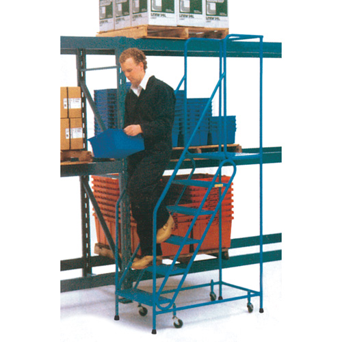 Escabeau roulant certifi&eacute; par la CSA, 6 marches, Largeur de la marche 22", Hauteur de la plateforme 55", Acier PB Rental Co. Ltd.