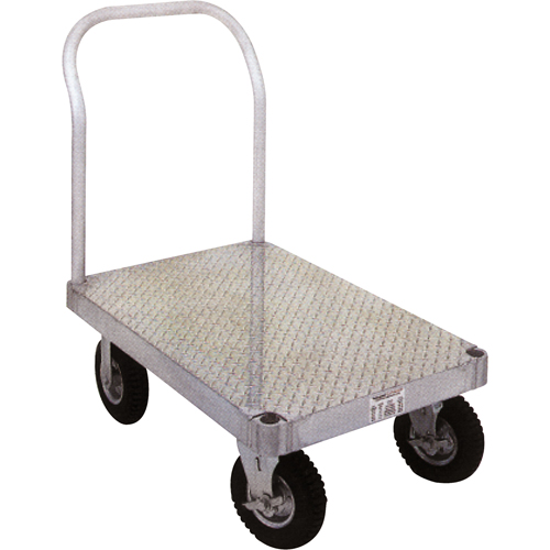 Aluminum Platform Truck, 30" W x 60" L, 2000 lbs. Cap., Rubber Wheels PB Rental Co. Ltd.