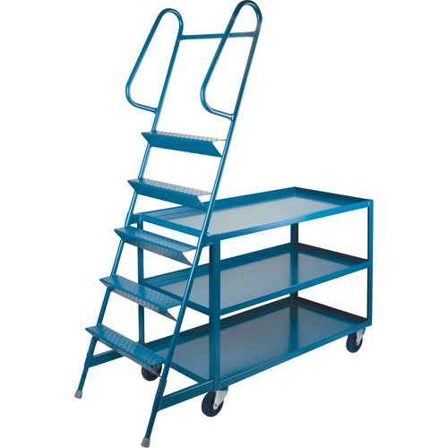 Stock Picking Carts, Steel, 24" W x 52" D, 3 Shelves, 1200 lbs. Capacity PB Rental Co. Ltd.