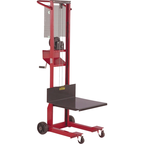 Platform Lift Stacker, Hand Winch Operated, 500 lbs Capacity, 54" Max Lift PB Rental Co. Ltd.