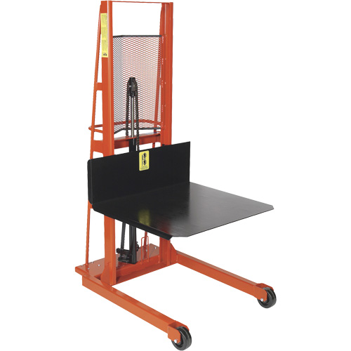 Hydraulic Platform Lift Stacker, Hand Winch Operated, 1000 lbs. Capacity, 80" Max Lift PB Rental Co. Ltd.