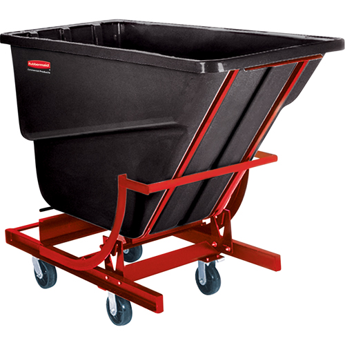 Self-Dumping Hopper, Plastic/Polyethylene, 1 cu.yd., Black PB Rental Co. Ltd.