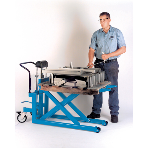 Hydraulic Skid Scissor Lift/Table, 42-1/2" L x 20-1/2" W, Steel, 1000 lbs. Capacity PB Rental Co. Ltd.