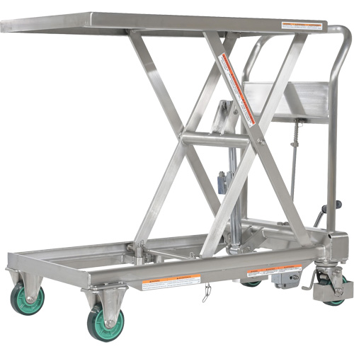 Hydraulic Scissor Lift Table, 31-1/2" L x 19-1/2" W, Stainless Steel, 550 lbs. Capacity PB Rental Co. Ltd.
