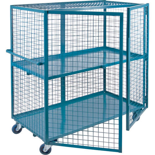 Chariot en treillis m&eacute;tallique, 2 niveaux, 63" lo x 32" la x 62,5" h, Cap. 1200 lb PB Rental Co. Ltd.