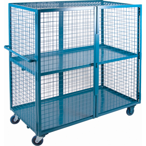 Chariot en treillis m&eacute;tallique, 2 niveaux, 63" lo x 32" la x 62,5" h, Cap. 1200 lb PB Rental Co. Ltd.
