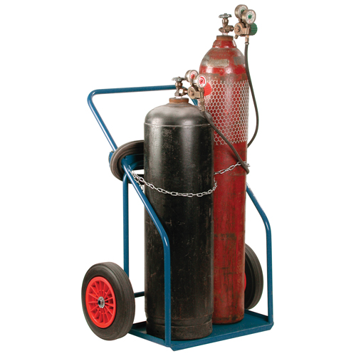 Gas Cylinder Carts, Rubber Wheels, 13" W x 25" L Base, 1000 lbs. PB Rental Co. Ltd.