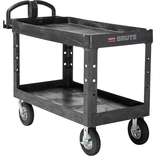 Chariot utilitaire robuste, 2 tiers, 25-1/4" x 33-1/4" x 55", Capacit&eacute; 750 lb PB Rental Co. Ltd.
