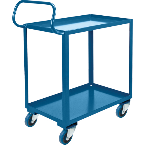 Chariot ergonomique &agrave; tablettes, 800 lb Capacit&eacute;, Acier, 26" la x 37" ha x 38" p, Bordure vers le haut PB Rental Co. Ltd.