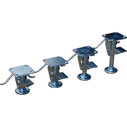 Floor Lock Brakes - Standard Duty, 6" Extended Height, 5-3/32" Retracted Height, Galvanized PB Rental Co. Ltd.