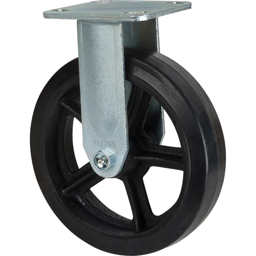 Roulette moul&eacute;, Fixe, 8" (203,2 mm), Caoutchouc, 660 lb (299 kg) PB Rental Co. Ltd.