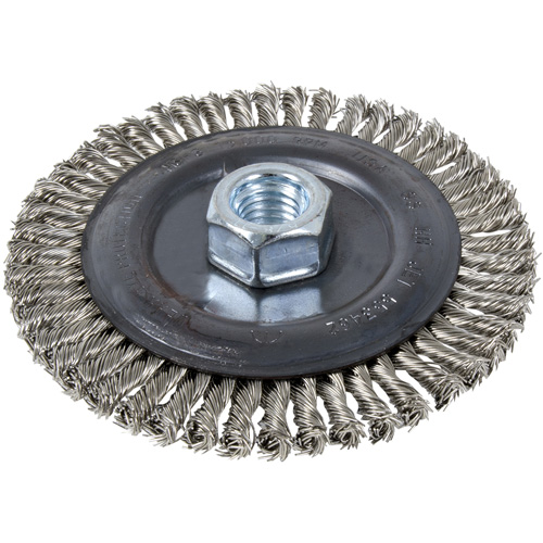 Stringer Bead Brush, 5" Dia., 0.022" Fill, 5/8"-11 Arbor, Stainless Steel PB Rental Co. Ltd.
