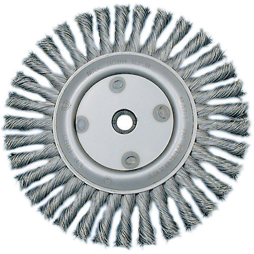Knot Twisted Wire Wheel, 6" Dia., 0.02" Fill, 5/8"-1/2 Arbor, Steel PB Rental Co. Ltd.