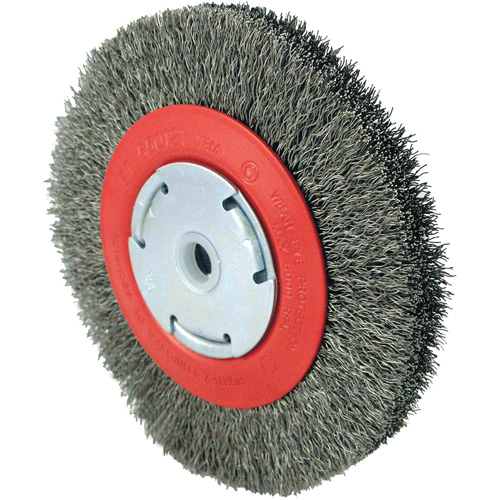 101F-2M Crimped Wire Brush, 6" Dia., 0.014" Fill, 1/2" - 2" Arbor PB Rental Co. Ltd.