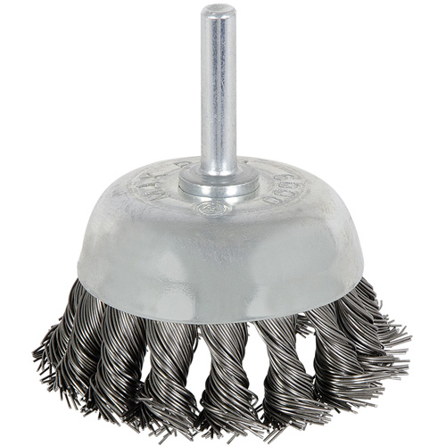 Brosse boisseau &agrave; fils nou&eacute;s torsad&eacute;s mont&eacute; sur mandrin 8046, 1-1/8" dia. PB Rental Co. Ltd.