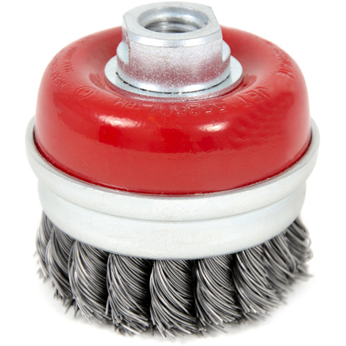Brosse boisseau &agrave; fils li&eacute;s et nou&eacute;s &agrave; haute performance, 3" dia. x 5/8"-11 arbre PB Rental Co. Ltd.