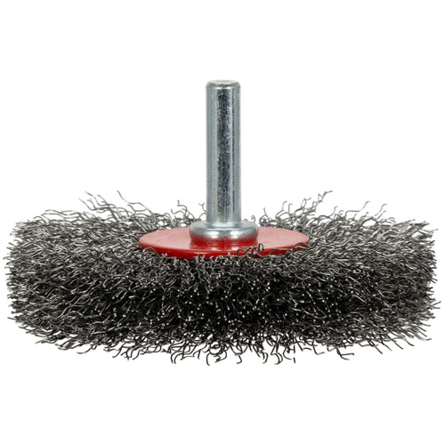 Brosse radiale &agrave; fils cr&ecirc;p&eacute;s mont&eacute; sur mandrin ER300-12, 3", Fils ,012" PB Rental Co. Ltd.