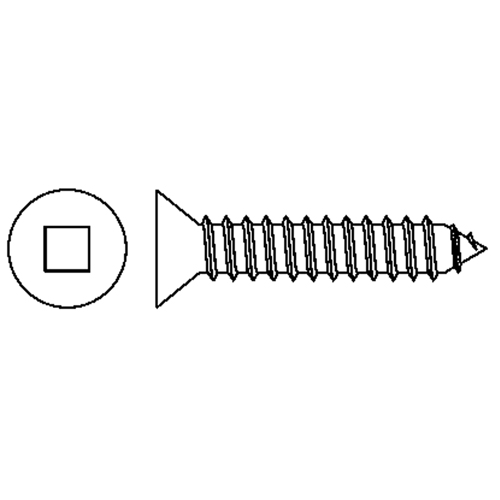 Tapping Flat Head Screws, #6 x 5/8" L, Zinc Plated PB Rental Co. Ltd.