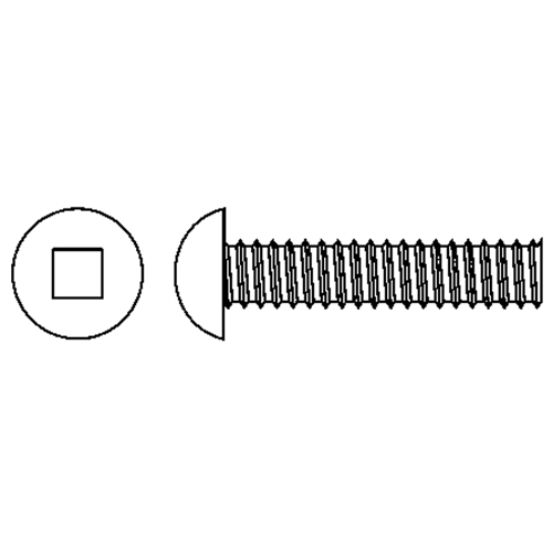Round Head Machine Screws, #8-32 x 3/8" L, Zinc Plated PB Rental Co. Ltd.