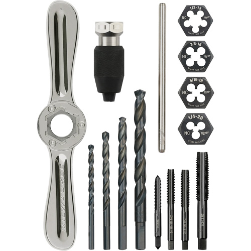 Tap and Die Set with Hex-Lok 2-in-1 Handle, 15 Pieces PB Rental Co. Ltd.