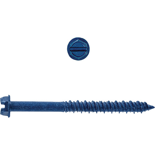 Hex Washer Slot SD Concrete Screws, 1/4" x 4" L, Zinc Plate PB Rental Co. Ltd.