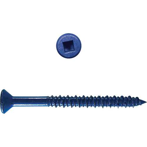 Flat Square HD Concrete Screws, 1/4" x 5" L, Zinc Plate PB Rental Co. Ltd.