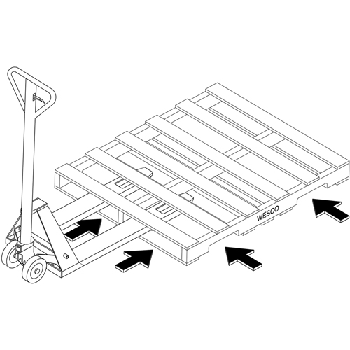 4-Way Hydraulic Pallet Truck, 48" L x 7" W, 4000 lbs. Capacity PB Rental Co. Ltd.
