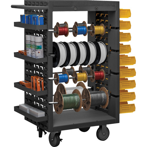 &eacute;tag&egrave;res mobiles &agrave; huit montants pour mat&eacute;riaux bobin&eacute;s, Acier, 8 Montants, 18-1/8" la x 46-1/16" h x 32-1/4" p, Capacit&eacute; de 1200 lb PB Rental Co. Ltd.