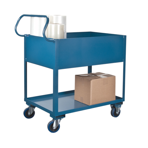 Chariots de service &agrave; bordure profonde, 2 Tiers, 24" la x 47" h x 36" p, Capacit&eacute; 1200 lb PB Rental Co. Ltd.