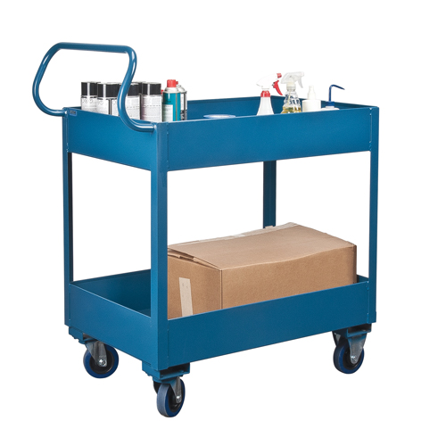 Chariots de service &agrave; bordure profonde, 2 Tiers, 24" la x 47" h x 36" p, Capacit&eacute; 1200 lb PB Rental Co. Ltd.
