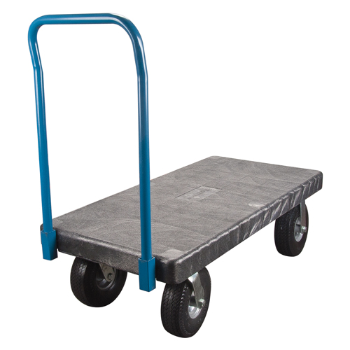 Chariots &agrave; plateforme en plastique, 48" lo x 24" la, 900 lb cap, Roues Anticrevaison PB Rental Co. Ltd.