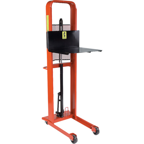 Hydraulic Platform Lift Stacker, Foot Pump Operated, 1000 lbs. Capacity, 80" Max Lift PB Rental Co. Ltd.
