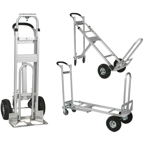 Three-Position Spartan III Convertible Hand Truck, Aluminum, 750 lbs. Capacity PB Rental Co. Ltd.
