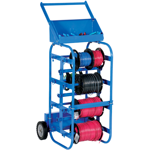 Chariot portatif pour mat&eacute;riaux bobin&eacute;s, Acier, 11 Montants, 19-1/2" la x 43-1/4" h x 17-1/2" p, Capacit&eacute; de 150 lb PB Rental Co. Ltd.