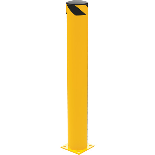 Safety Bollard, Steel, 48" H x 6.5" W, Yellow PB Rental Co. Ltd.