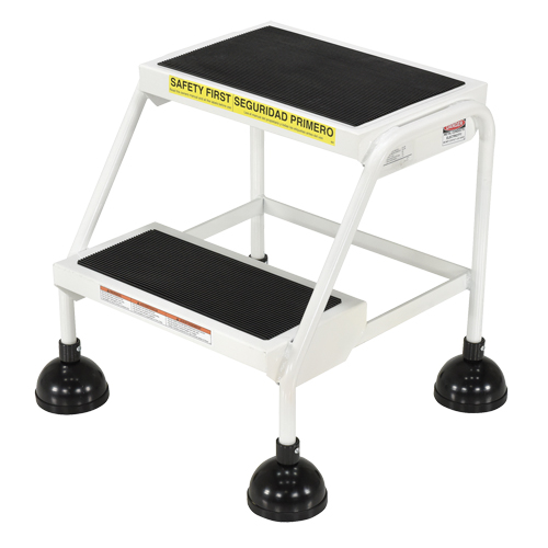 &eacute;chelles Stop-Step, 2 marches, Largeur de la marche 16", Hauteur de la plateforme 18-9/16", Acier PB Rental Co. Ltd.